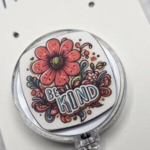 Badge Reel with Handmade charm accessory